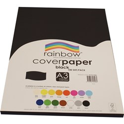 RAINBOW COVER PAPER A3 BLACK 100 SHEETS