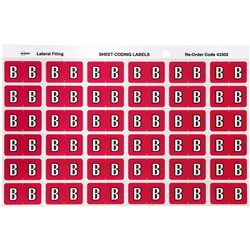 Avery Alphabet Coding Label B Side Tab 25x38mm Magenta Pack of 180