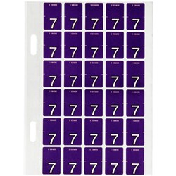 Avery Numeric Coding Label 7 Top Tab 20x30mm Purple Pack of 150