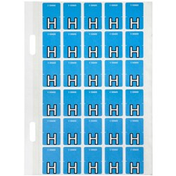 Avery Alphabet Coding Label H Top Tab 20x30mm Blue Pack of 150