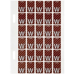 Avery Alphabet Coding Label W Side Tab 20x30mm Brown Pack of 150