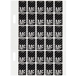 Avery Alphabet Coding Label Mc Top Tab 20x30mm Wht Blk Pack of 150