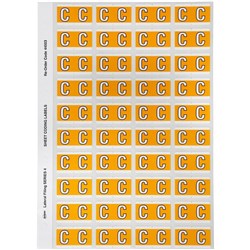 Avery Alphabet Coding Label C Side Tab 25x42mm Yellow Pack of 240