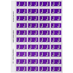 Avery Alphabet Coding Label J Side Tab 25x42mm Purple Pack of 240