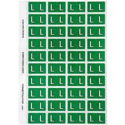 Avery Alphabet Coding Label L Side Tab 25x42mm D Green Pack of 240