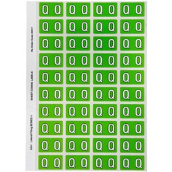 Avery Alphabet Coding Label Q Side Tab 25x42mm L Green Pack of 240