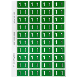 Avery Numeric Coding Label 1 Side Tab 25x42mm D Green Pack of 240