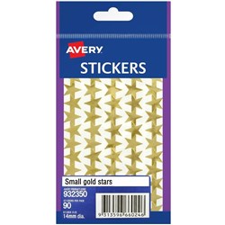 AVERY STICKER SMALL GOLD STAR HANDIPACK