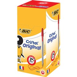 BIC CRISTAL BALLPEN RED 50pk