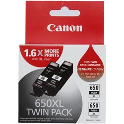 CANON PGI650XL BLACK INK Black Black Twin Pack