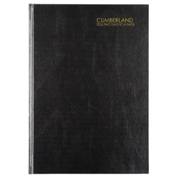 CUMBERLAND BUSINESS A5 DIARY 2 DAYS TO PAGE BLACK