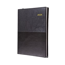 COLLINS VANESSA SERIES DIARY A4 2 Days to a Page Black