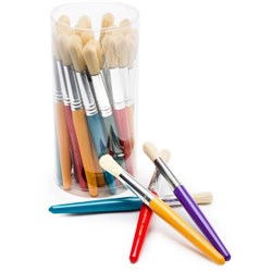 EDVANTAGE STUBBY PAINT BRUSHES Stubby Plastic Handle Brush Set (Tub 30)