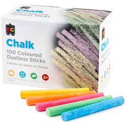 EC COLOURED CHALK DUSTLESS BX100