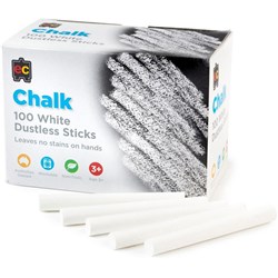 EC CHALK WHITE DUSTLESS BOX 100