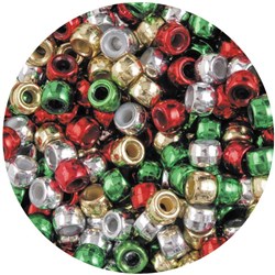 EC PONY BEADS Christmas Pkt1000