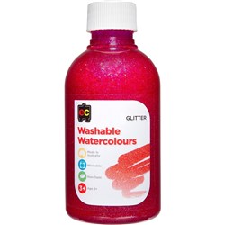 EC WASHABLE WATERCOLOUR PAINTS 250ml Glitter Pink