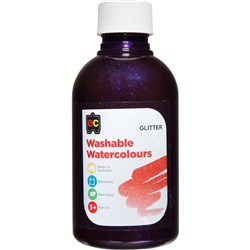 EC WASHABLE WATERCOLOUR PAINTS 250ml Glitter Purple