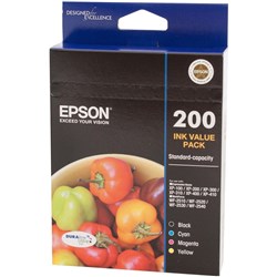 EPSON 200 4 INK VALUE PACK BLACK/CYAN/YELLOW/MAGENTA