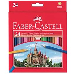 FABER-CASTELL CLASSIC PENCILS Coloured Assorted Pack of 24