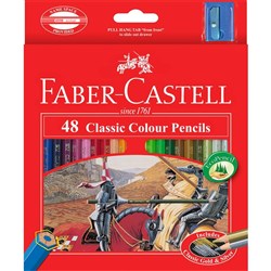 FABER CASTELL CLASSIC COLOURED PENCILS PKT48