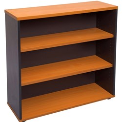 RAPID WORKER BOOKCASE CHERRY & IRONSTONE 900H x 900W x 300D