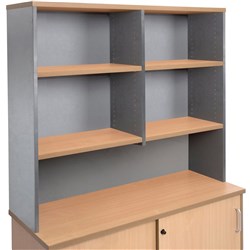 RAPID WORKER HUTCH 1200W x 1070H X 315D BEECH & IRONSTONE