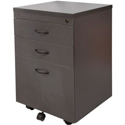 3 DRAWER MOBILE PEDESTAL IRONSTONE 690H x 465D x 447W