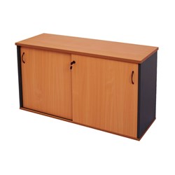 RAPID WORKER CREDENZA 1800mm x 730h CHERRY & IRONSTONE