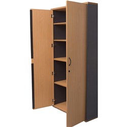 RAPID WORKER WALL UNIT FULL DOOR 1800H X 900W X 450D BEECH  & IRONSTONE