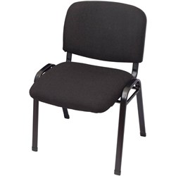 NOVA STACKABLE VISITORS FABRIC BLACK CHAIR