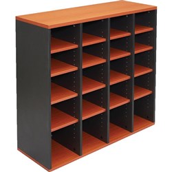 PIGEON HOLE UNIT CHERRY & IRONSTONE 1040H x 1040W x 380D
