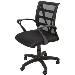 VIENNA OPERATOR CHAIR MESH BLACK WITH ARMS