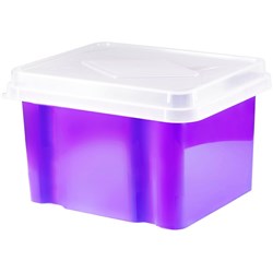 Italplast Storage - File Box Grape Base - Clear Lid