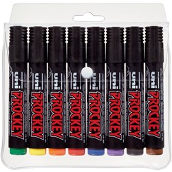 UNI PROCKEY PERMANENT MARKER Bullet Tip Assorted - Box of 8