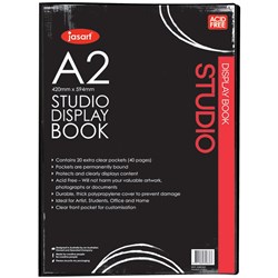 JASART DISPLAY BOOK A2 20 PAGE BLACK