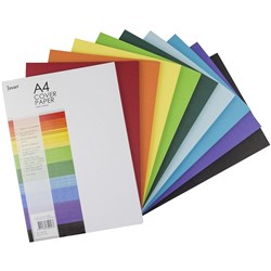 JASART COVER PAPER A4 125GSM ASST COLOURS PKT 500SHTS