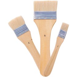 Jasart Hog Bristle Series 713 Flat Head Brushes Size 5 Pack of 6