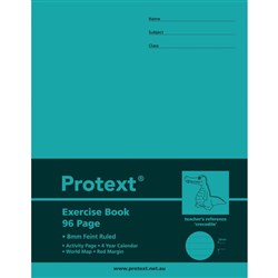 PROTEXT EXRCISE BOOK 225X175MM 8mm Ruled 96pgs Crocodile