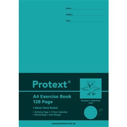 PROTEXT EXERCISE BOOK A4 8mm Ruled 128pgs Owl