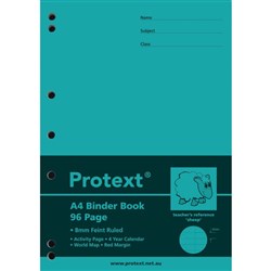 PROTEXT BINDER BOOK A4 8mm Ruled 96pgs Sheep