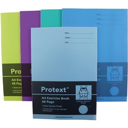 PROTEXT EXERCISE BOOK A4 48pgs 9mm D T Beetle