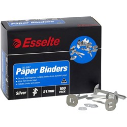 ESSELTE PAPER BINDERS 51MM BOX OF 100