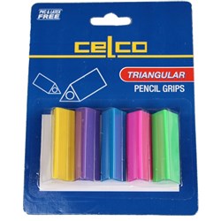 CELCO PENCIL GRIPS CARD/5 ASST COLOURS