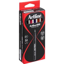 ARTLINE 200 FINELINER PENS 0.4mm 8 Colours