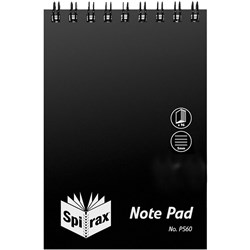 SPIRAX P560 POLYPROPYLENE Pocket Notebook Top Opening 112x77mm Black