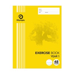 OLYMPIC EXERCISE BOOKS Year 1 QLD Ruling 225x175 48 Pages