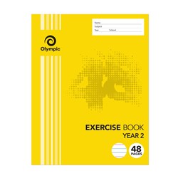 OLYMPIC EXERCISE BOOKS Year 2 QLD Ruling 225x175 48 Pages