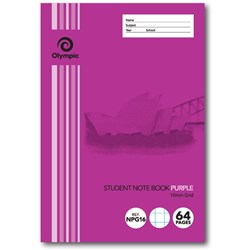 TUDOR BLANK GRID BOOKS 64 Page 250x176mm Grid 10mm Purple