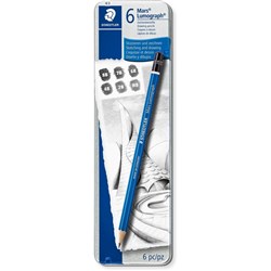 STAEDTLER MARS LUMOGRAPHPENCIL Graphite 6 Assorted Degrees